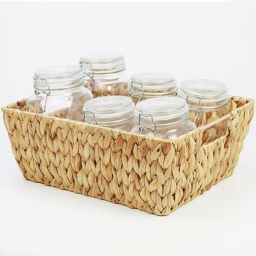 Large Square Hyacinth Storage Baskets with Handles, 2-Pack A20768