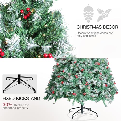2ft Pre Lit Artificial Mini Christmas Tree with 50 LED Warm Lights L2578