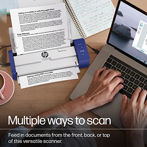 Compact Desktop Duplex USB Scanner with Auto-Feed Tray for 2-Sided Digital Scanning D9702