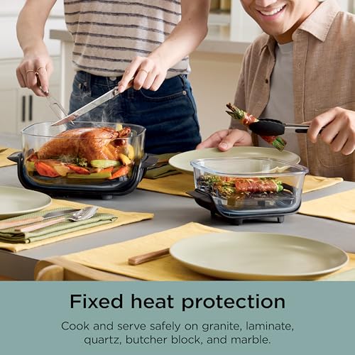 Air Fryer with Glass Containers, 4 QT & 6 Cup, Dishwasher Safe Y888