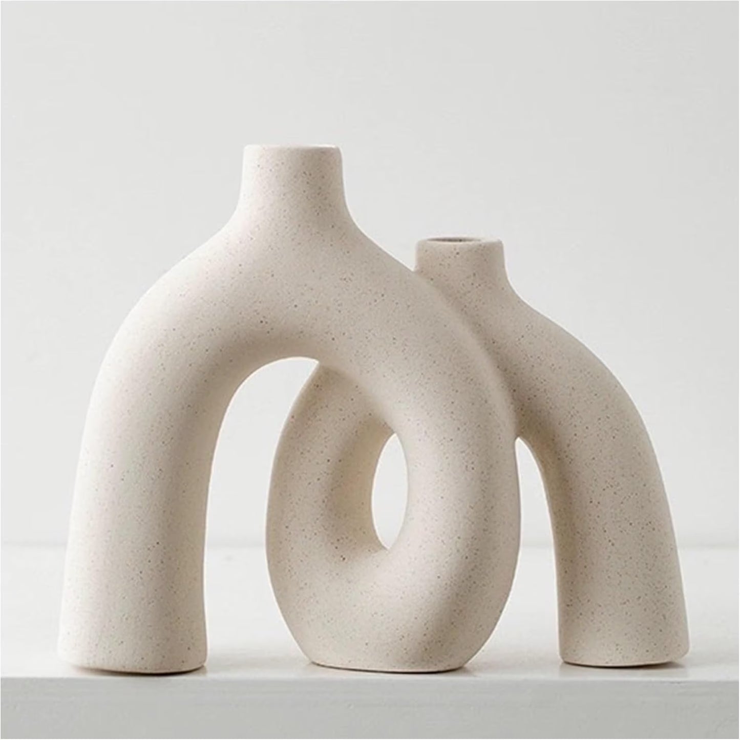 Decorative Modern Nordic Boho Ceramic Vases, Set of 2