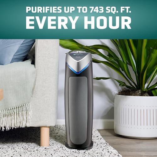 Air Purifier with HEPA Filter for Large Rooms, Removes Smoke, Pet Dander, Pollen, and Odors E469