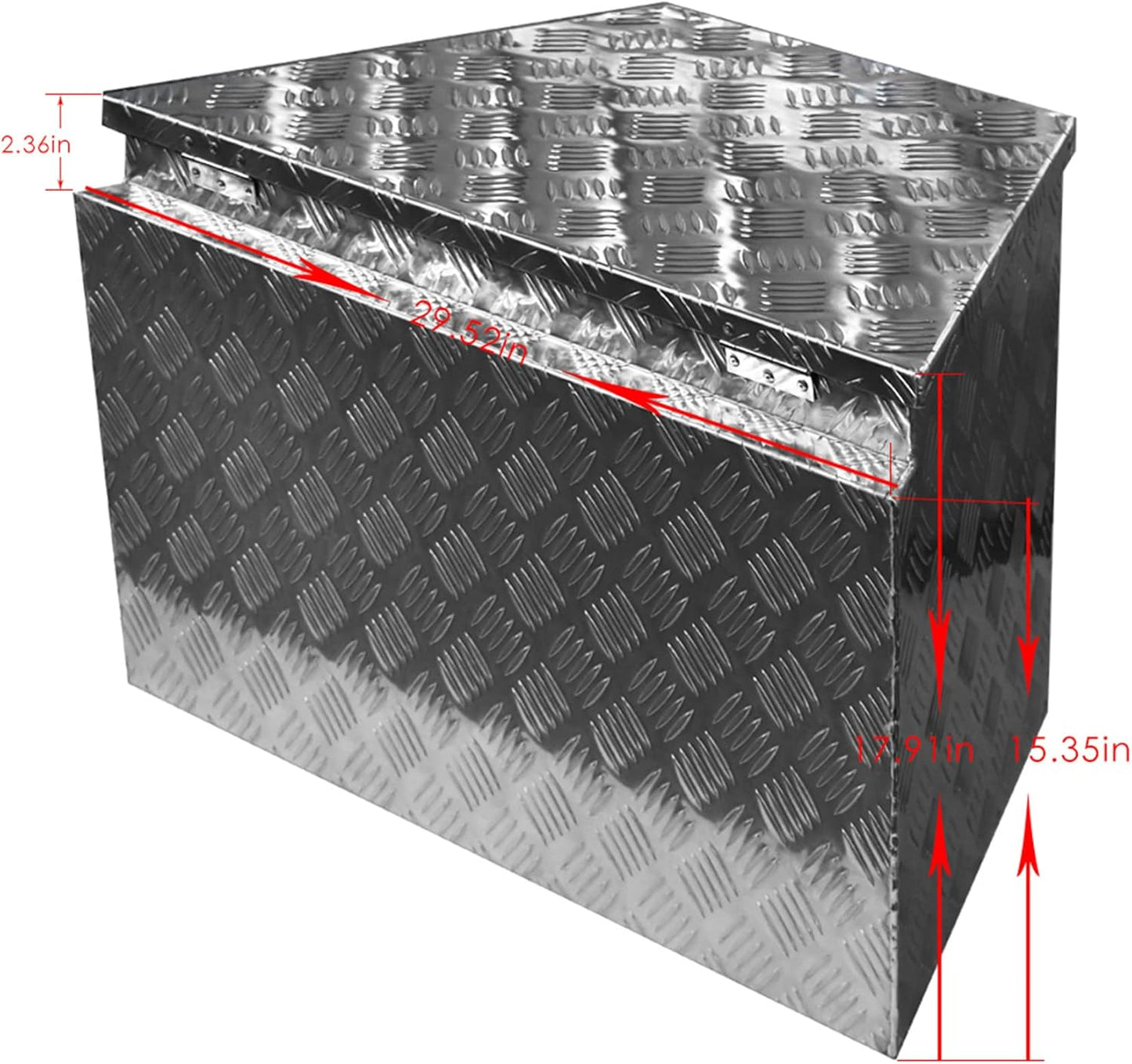 Aluminum Trailer Tongue Tool Box 29 x 15 Inch Q90677