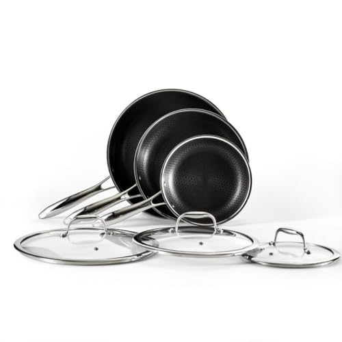 Nonstick 6-Piece Fry Pan Set with Tempered Glass Lids H743180