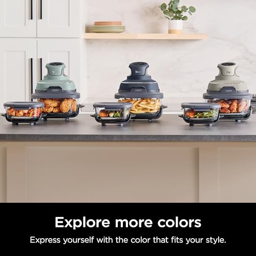 Air Fryer with Glass Containers, 4 QT & 6 Cup, Dishwasher Safe Y888