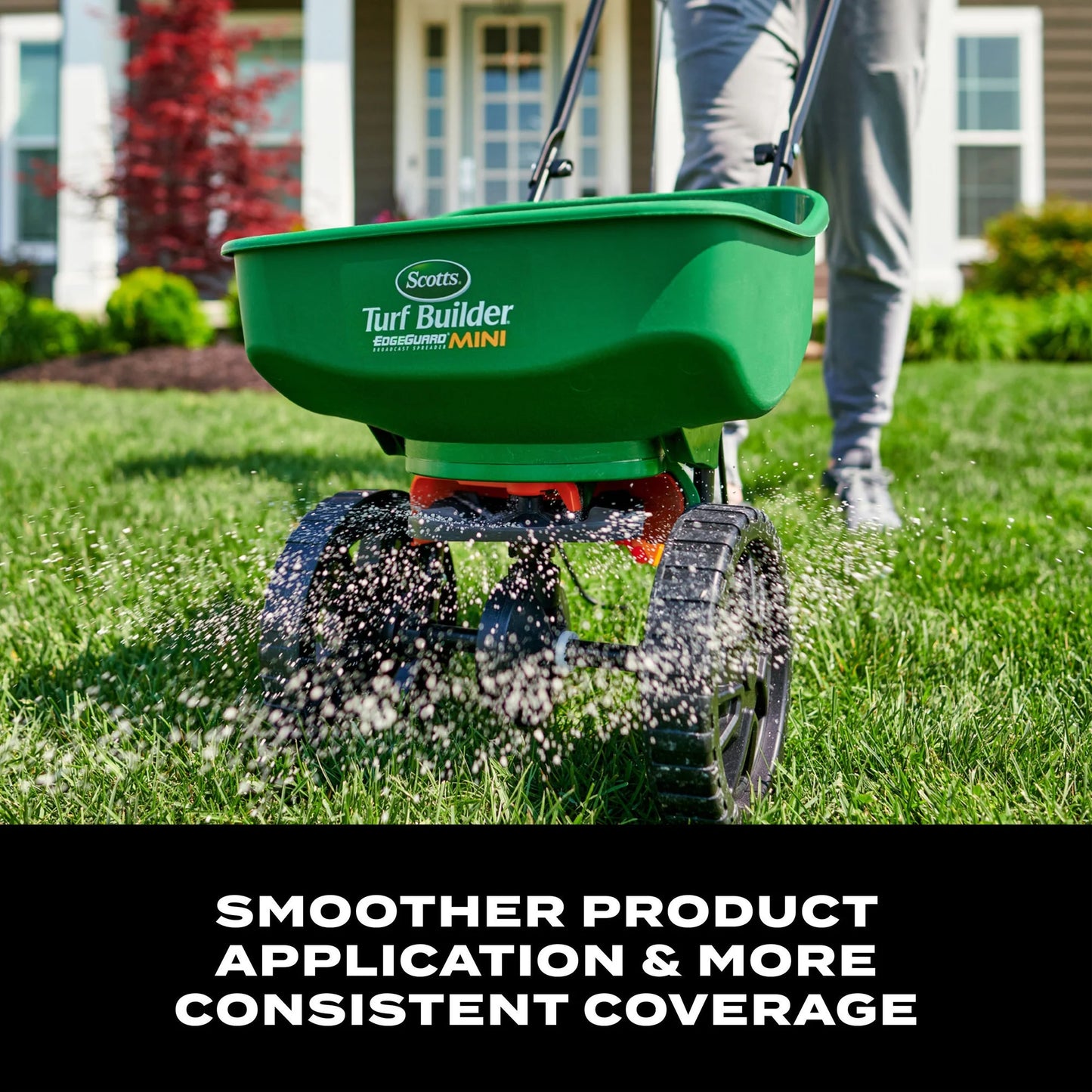 Mini Broadcast Spreader for Grass Seed, Fertilizer, Salt, Ice Melt J335