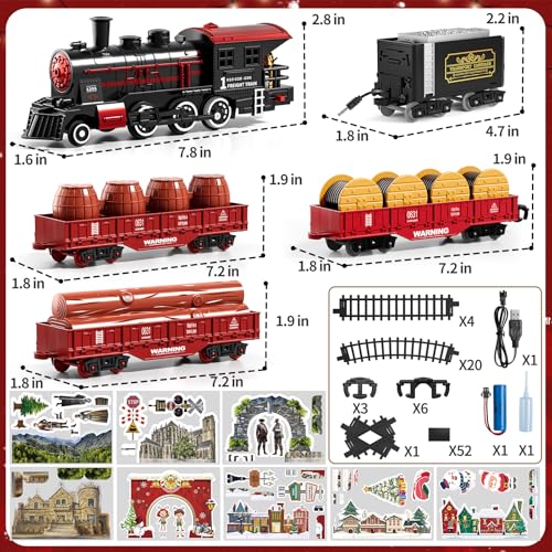 Electric Train Set for Kids with Lights and Sounds H492