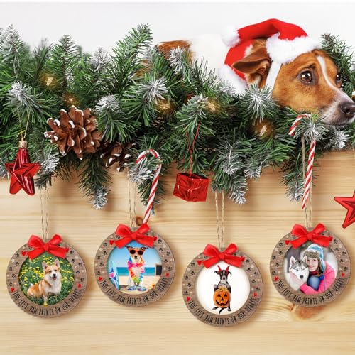 24 Pcs Christmas Photo Ornament Frames for Baby First Christmas Tree Keepsake F1934