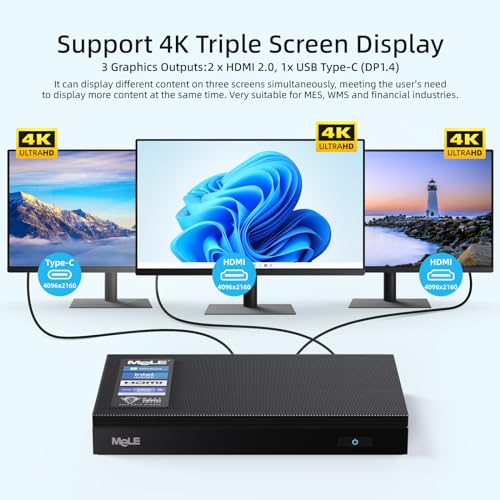 Fanless Mini PC Windows 11 Pro 16GB RAM 512GB ROM W398078