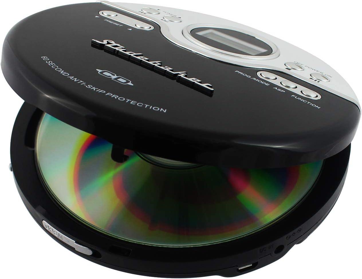 Retro Joggable CD Player with FM Radio - Black/White Z765951