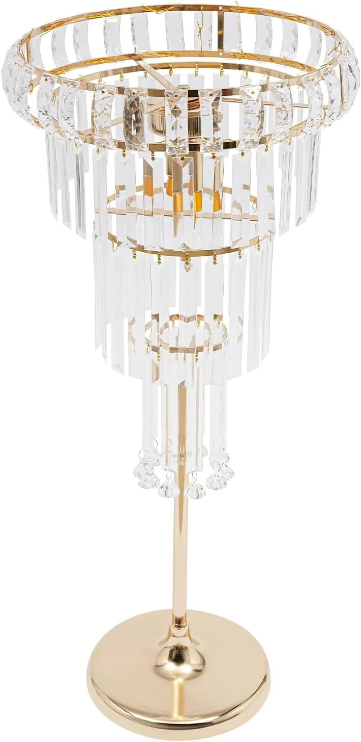 Gold Crystal Flower Stand for Wedding Centerpieces, 4-Tier L4244