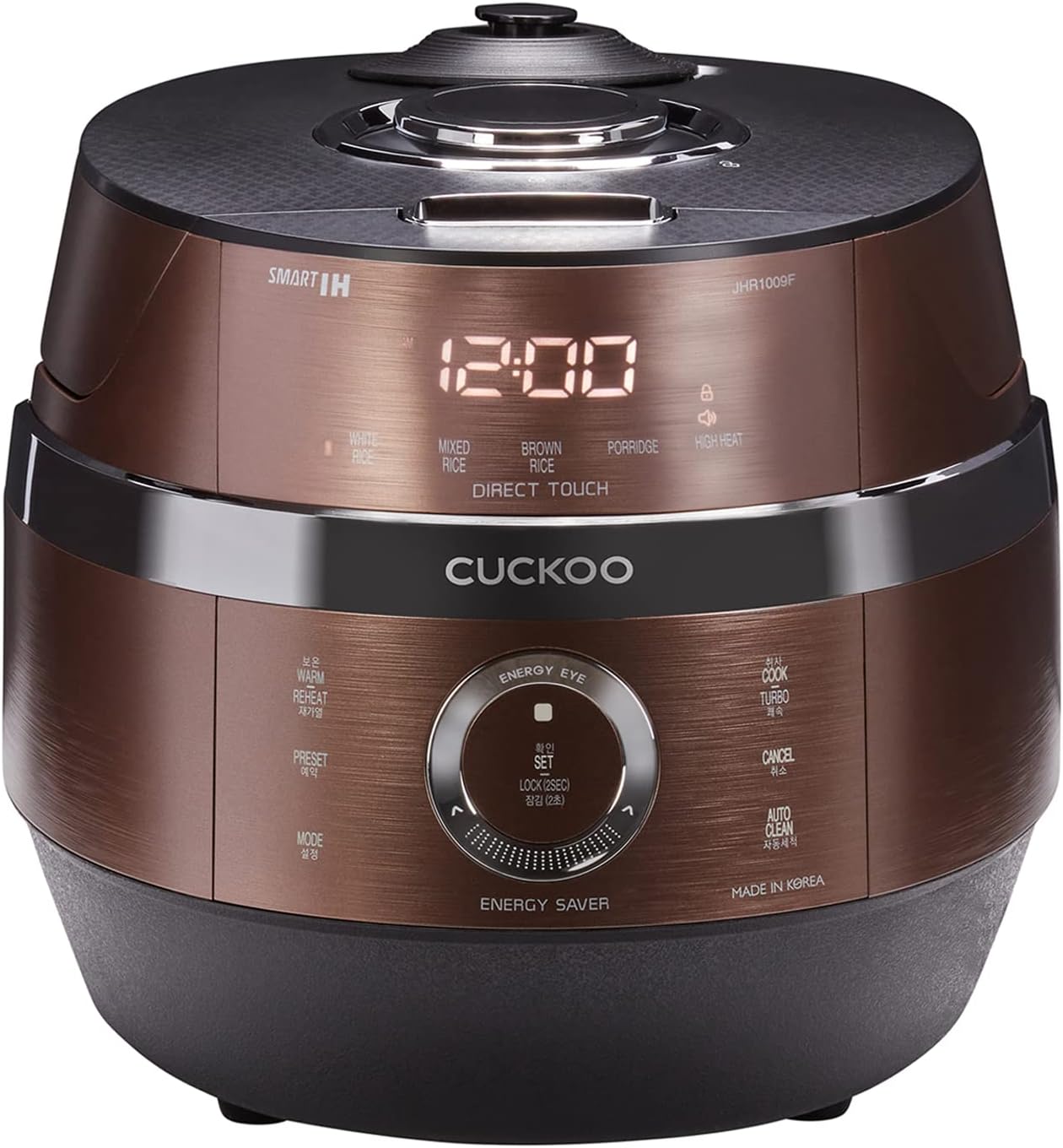 CUCKOO CRP-JHR0609F | 6-Cup (Uncooked) Induction Heating Pressure Rice Cooker | 13 Menu Options, Auto-Clean, Voice Guide, Made in Korea | Copper (Renewed) (Renewed)