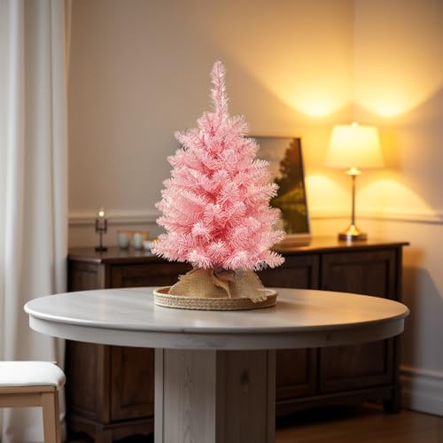 2ft Pre Lit Artificial Mini Christmas Tree with 50 LED Warm Lights L2578