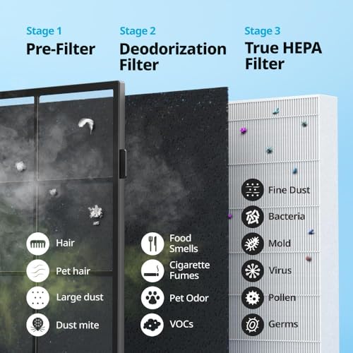 HEPA Air Purifier with Air Quality Monitoring and Auto Mode H968730