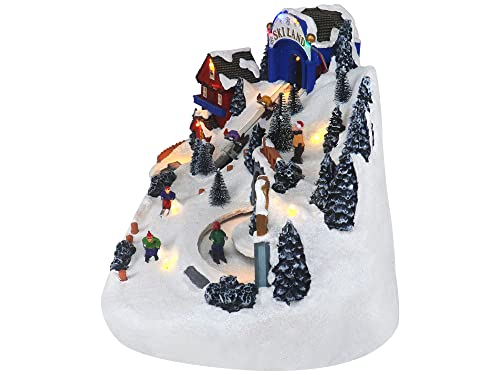Lighted Musical Christmas Village Collectible Building Houses M7013