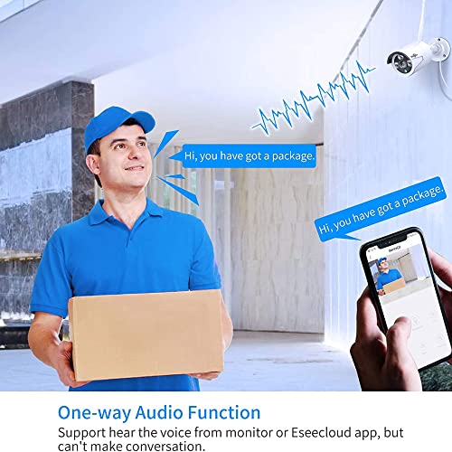 Wireless Security Camera System, 4K NVR, 4Pcs 3MP Night Vision WiFi Cameras D47166