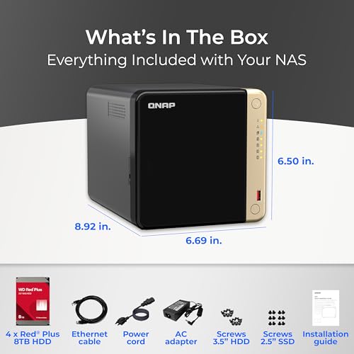 4 Bay Desktop NAS with Intel Celeron Quad-core Processor and Dual 2.5GbE F683073