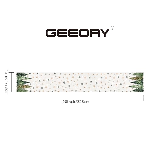 Christmas Table Runner 13x72 Inch, Red Winter Holiday Decor S612