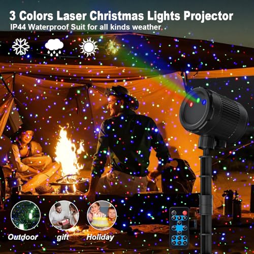 Laser Christmas Projector Lights Outdoor with Remote, Waterproof X1878