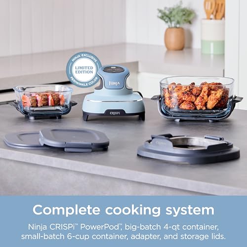 Air Fryer with Glass Containers, 4 QT & 6 Cup, Dishwasher Safe Y888