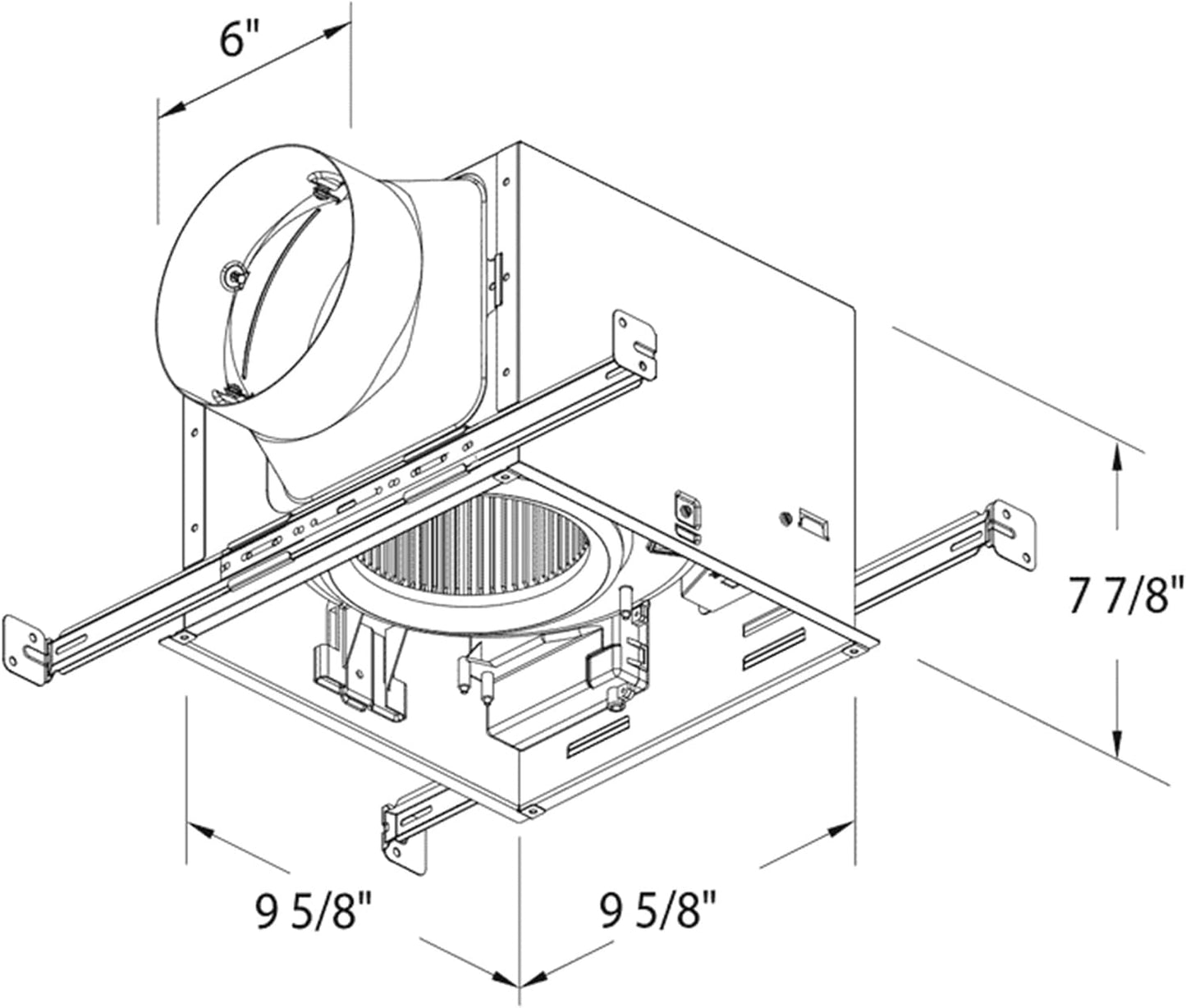 Exhaust Fan with Edge-Lit LED Light, Adjustable Color Temperature, 80/110 CFM T298023