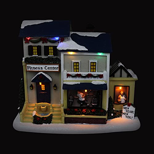 Lighted Musical Snow Village with Animated Kids Sledding A910926