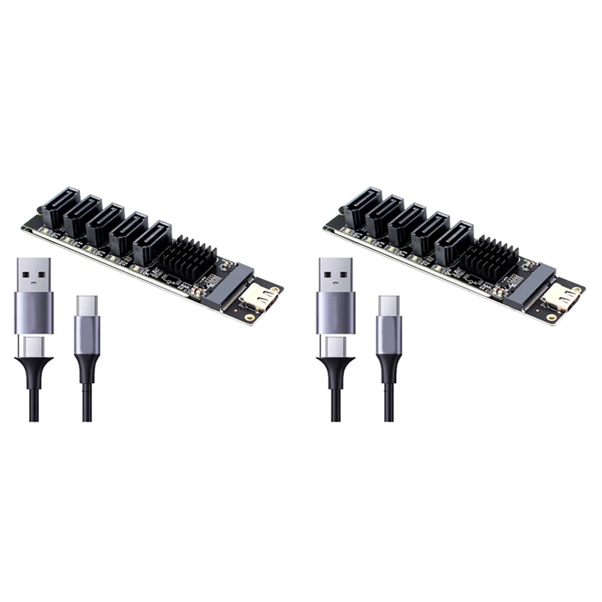 USB-C to SATA 5-Port Adapter Card for SSD HDD Expansion N148
