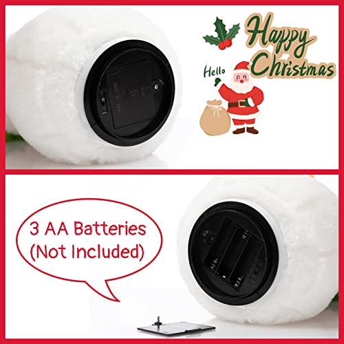Animated Christmas Snowman Plush with LED Lights Musical Toy K182254