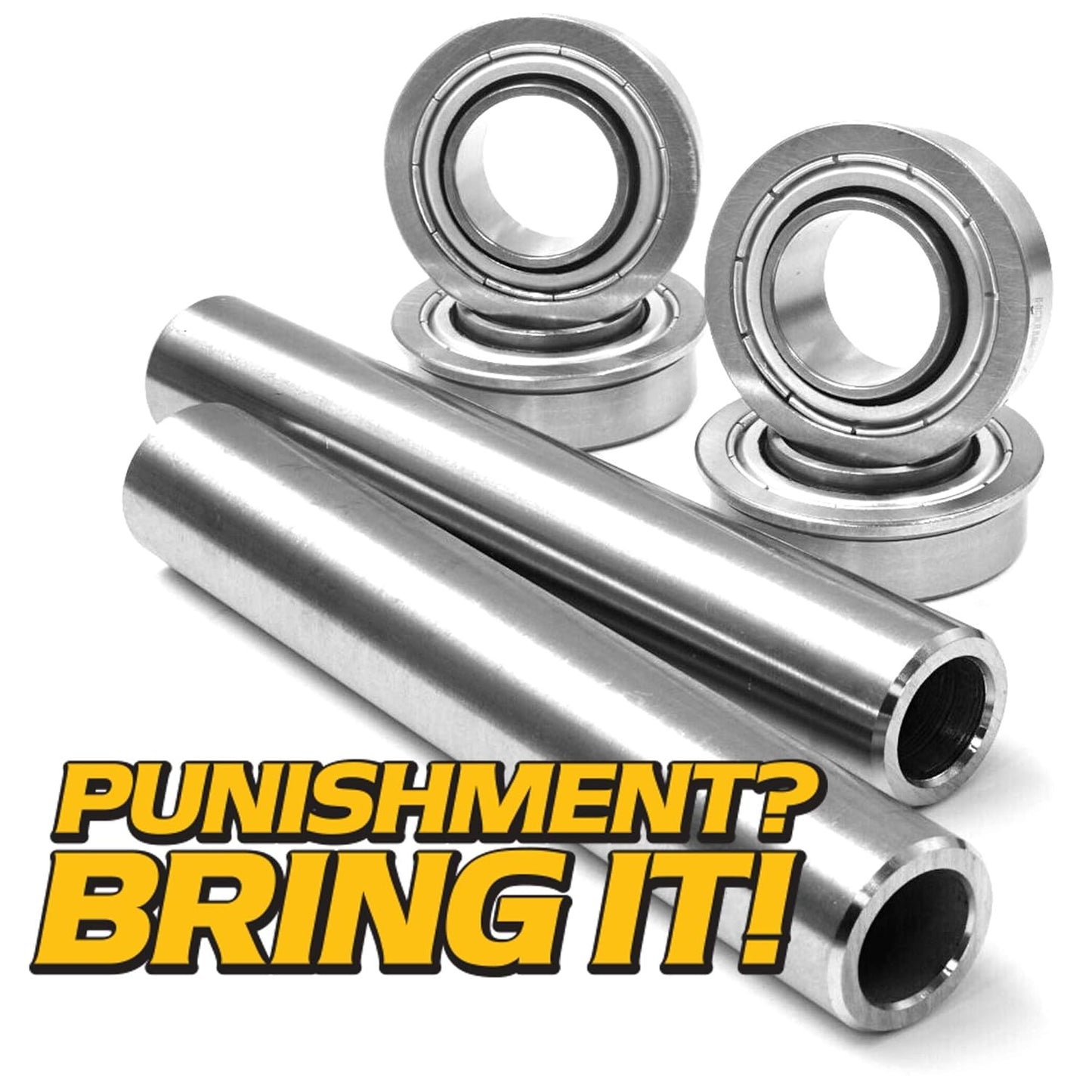 Stainless Steel Front Wheel Axle & Bearing Conversion Kit (6" Sleeves) Q397873