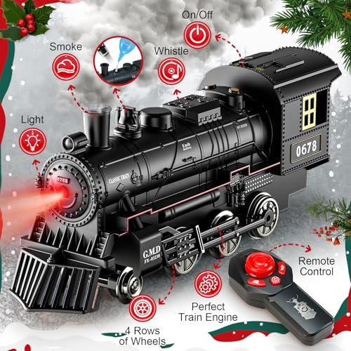 Remote Control Train Set with Lights and Sounds for Kids S368833