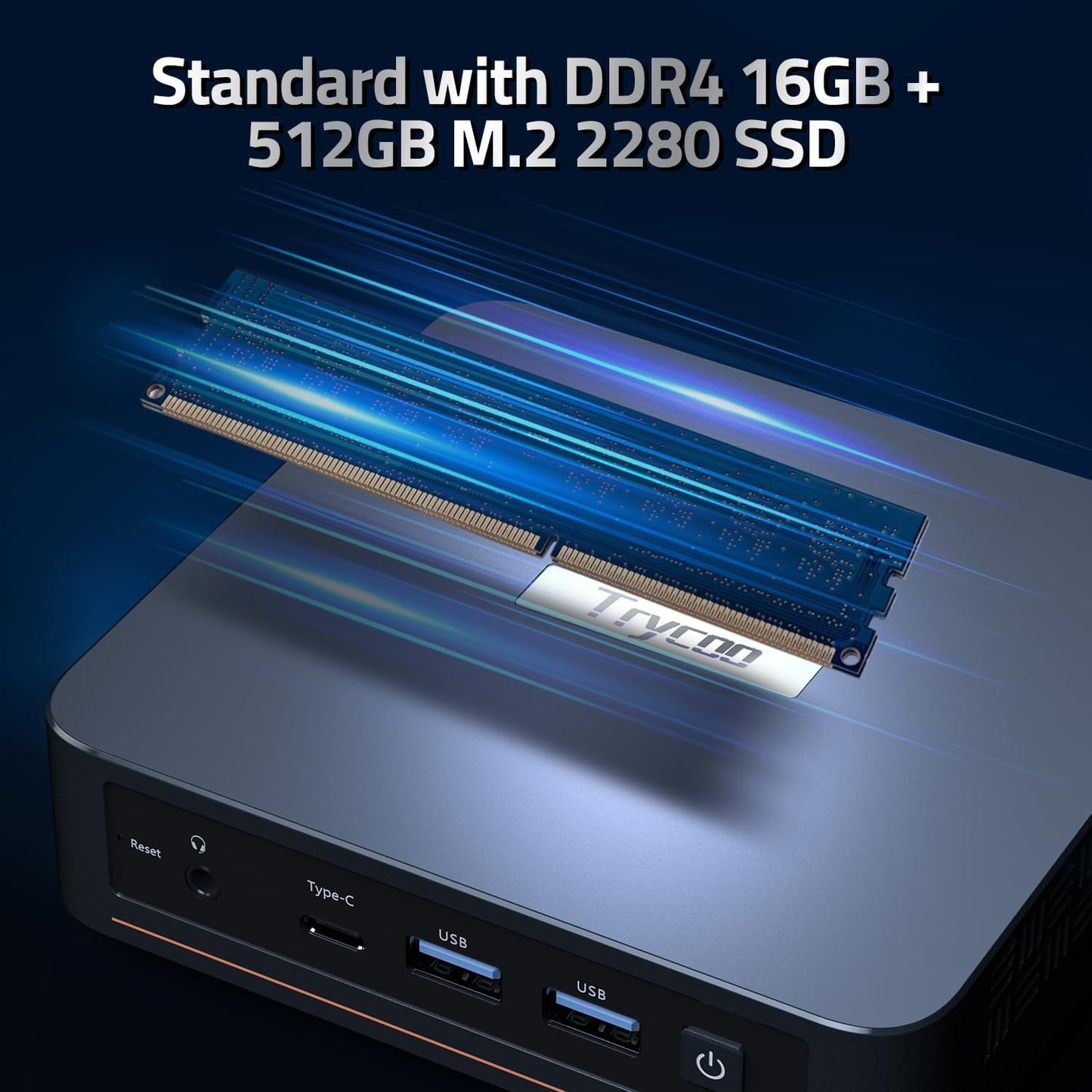 Mini PC, Intel 12th Gen N100, 16GB RAM 512GB SSD, Triple 4K Display R658232