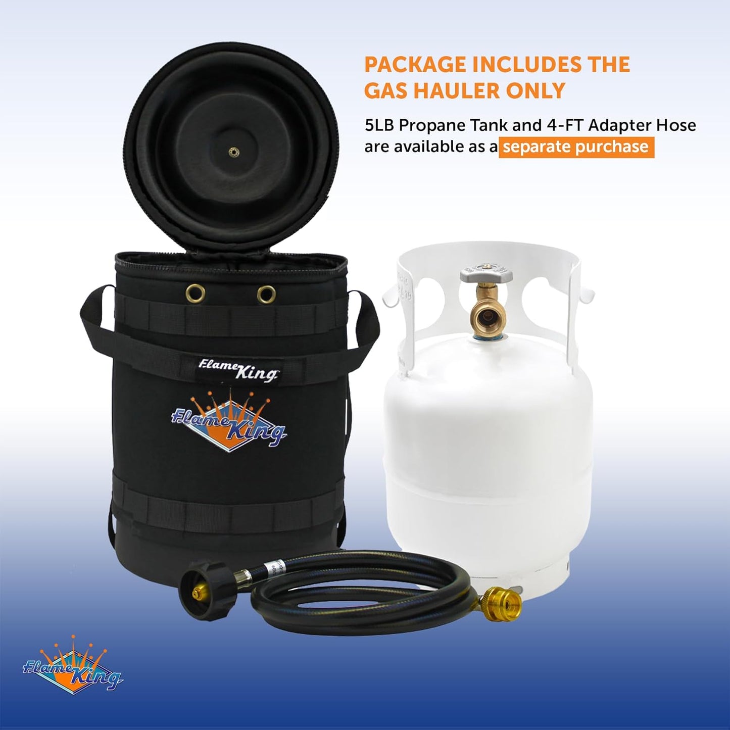 Insulated Protective Carry Case for 5LB Propane Tank, Black O79403