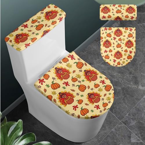 Christmas Toilet Lid and Tank Cover Set for Bathroom Decor Q334993