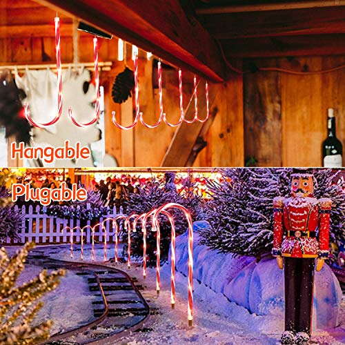 Solar Candy Cane Lights Outdoor Pathway, 8 Modes LED Christmas Decorations G8051