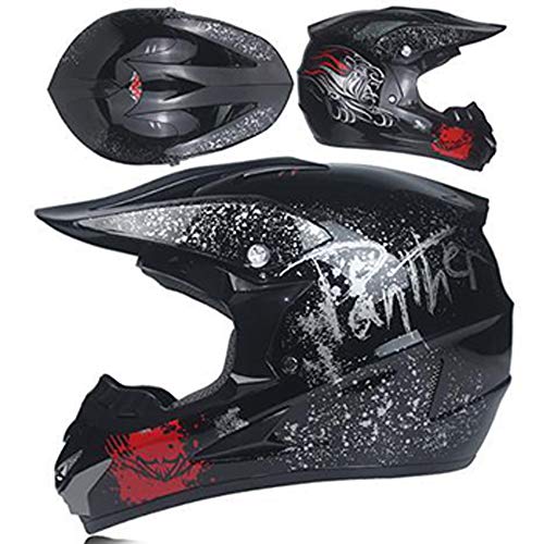 Off-Road Motocross Helmet DOT Certified (Orange, Large) N474