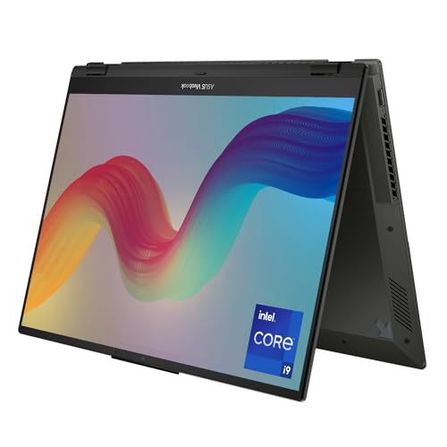 ASUS Vivobook S 16 Flip 2-in-1 Laptop, 16" WUXGA Touchscreen, Intel Core i9-13900H, 16GB SSD, 1TB SSD, IR Camera, HDMI, Wi-Fi 6, Windows 11 Home, Midnight Black