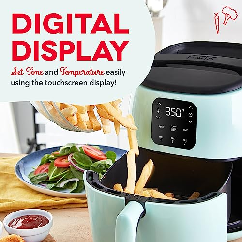 Electric Air Fryer Oven, 2.6 Qt., Grey, Compact Digital, 1000-Watt O882