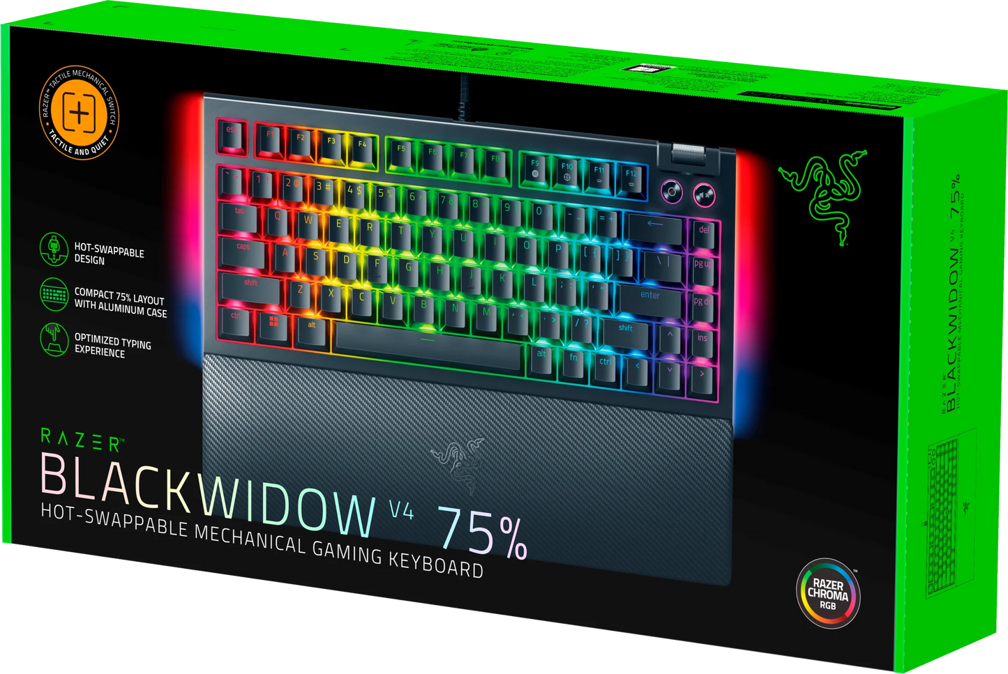 75% Hot-Swappable Mechanical Gaming Keyboard, RGB Z27215