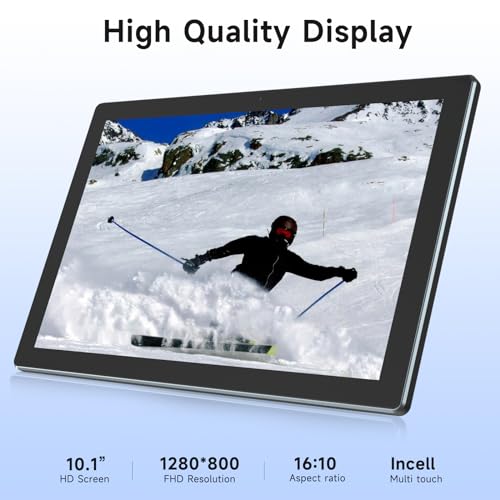 10 Inch 2 in 1 Tablet with Keyboard, 8GB+128GB, Quad-Core, WiFi 6, HD Screen, Black G751