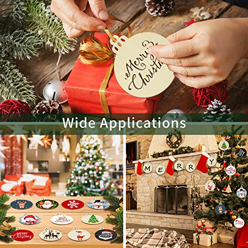 50PCS 4-Inch Unfinished Wooden Christmas Ornaments for DIY Crafts M377079