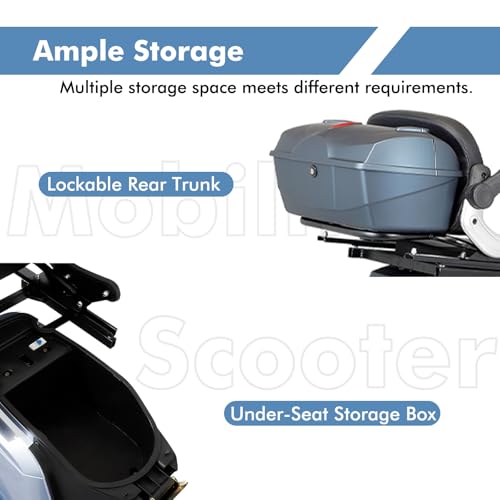 Heavy Duty 4 Wheel Mobility Scooter for Adults, All Terrain with Seat D693
