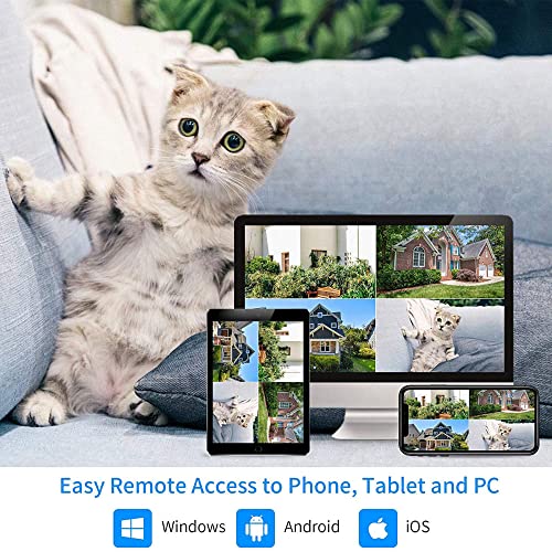 Wireless Security Camera System, 4K NVR, 4Pcs 3MP Night Vision WiFi Cameras D47166