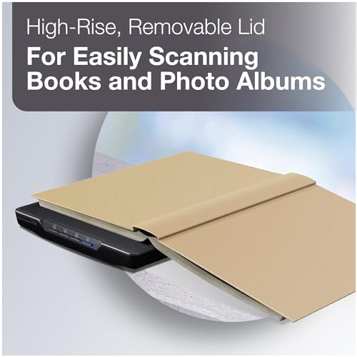 Color Photo and Document Flatbed Scanner, 4800 dpi, USB Power K82407