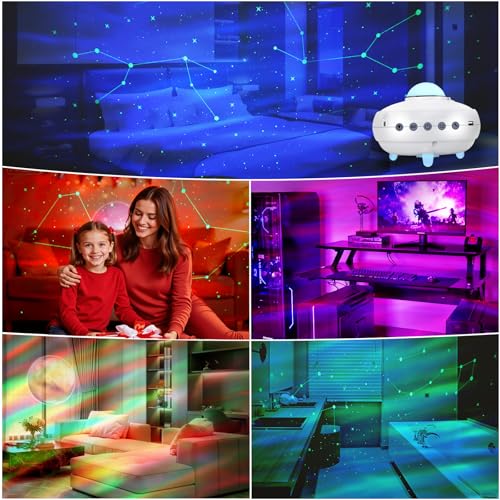 Laser Christmas Projector Lights Outdoor, Red and Green Stars, IP65 Waterproof H73494