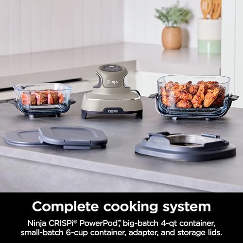 Air Fryer with Glass Containers, 4 QT & 6 Cup, Dishwasher Safe Y888