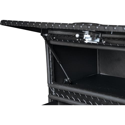 Aluminum Heavy-Duty Truck Tool Box with Lower Door, Diamond Tread, 21 x 18 x 72 Inch G7285