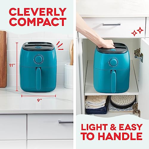 Electric Air Fryer Oven, 2.6 Qt., Grey, Compact, Auto Shut Off, 1000-Watt L764