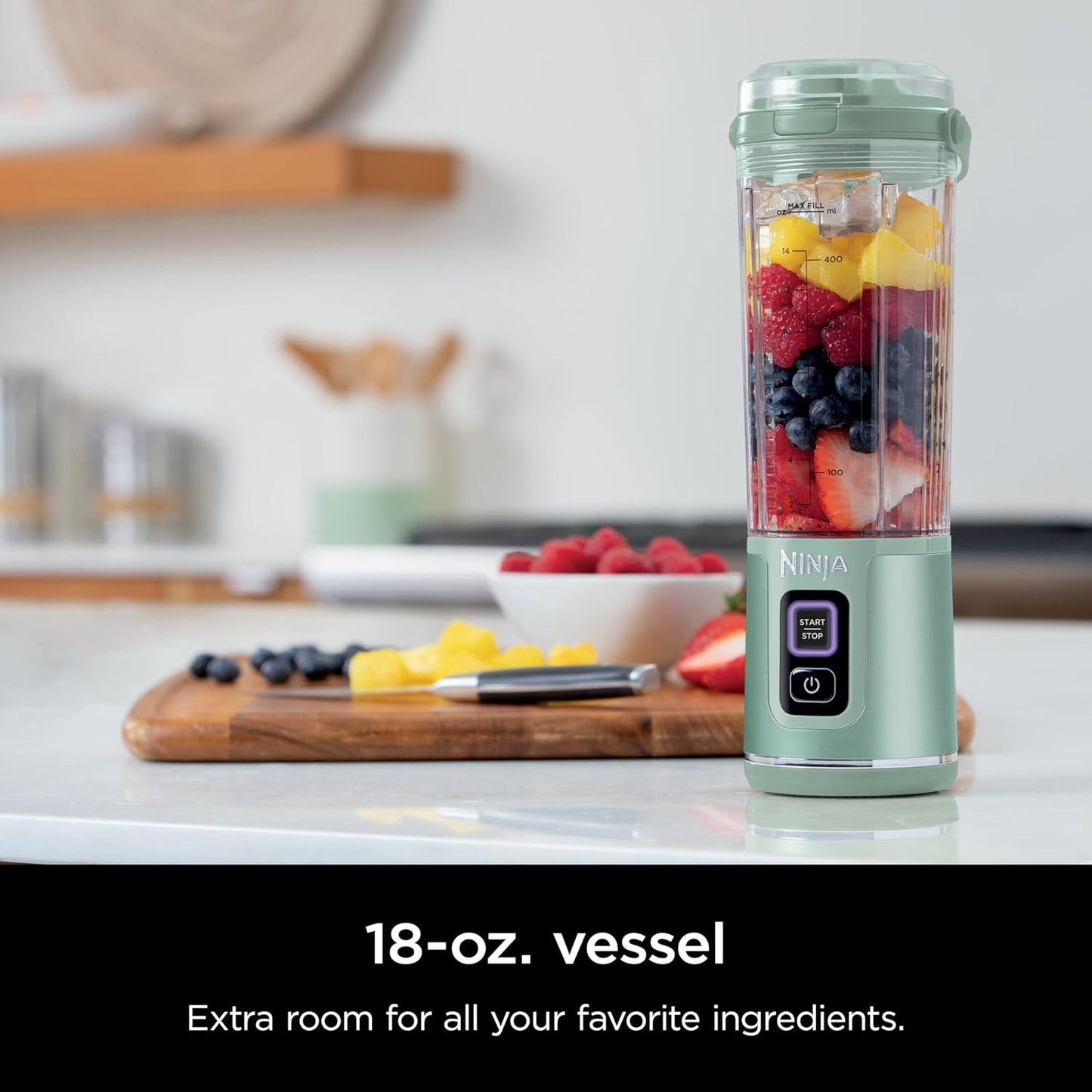 Portable Blender, Cordless, 18oz, for Shakes and Smoothies, BPA Free, USB-C Rechargeable G573