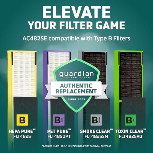 Air Purifier with HEPA Filter for Large Rooms, Removes Smoke, Pet Dander, Pollen, and Odors E469