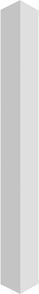 10"W x 9'H Square Non-Tapered Smooth PVC Column Wrap Kit with Capital & Base B298184
